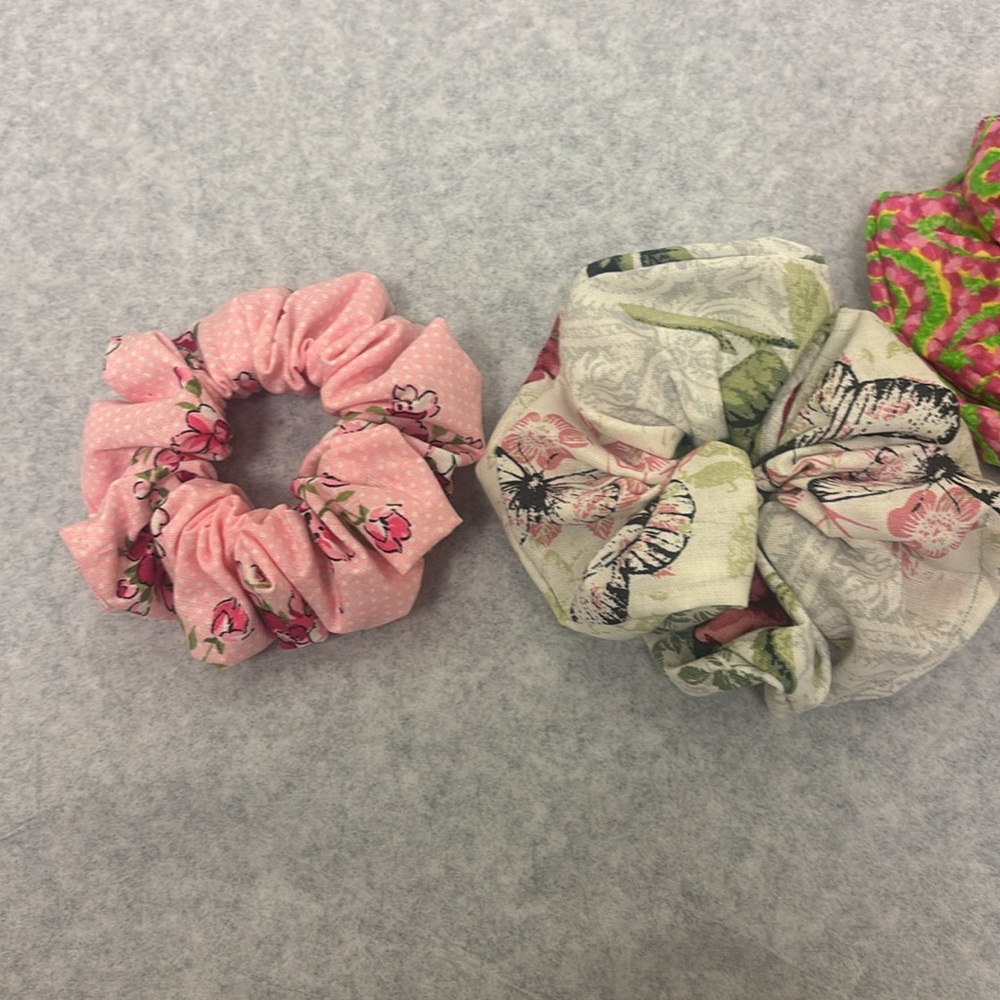 Colorful Patterned Scrunchies Set - Picture 3 of 3